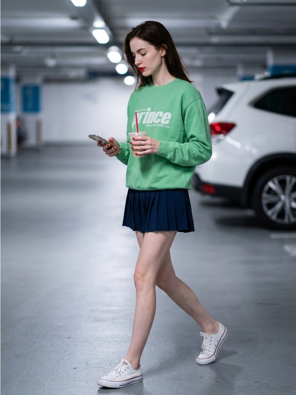 Sporty & Rich Light Green Crewneck Sweatshirt